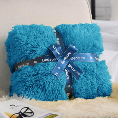 Bedsure GentleSoft Fluffy Fuzzy Faux Fur Throw Blanket for Couch, Soft Sherpa Fleece Cozy Gifts for Women, Plush Bed Blanket Room Decor for Men, Thick Warm Minky Teen Gifts Winter Bedding