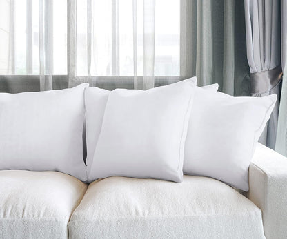 Utopia Bedding Throw Pillows (Set of 4, White) – 16 x 16 Inches Down Alternative Pillows for Bed, Sofa, and Couch - Fluffy Decorative Stuffer Pillow for Indoors & Outdoors