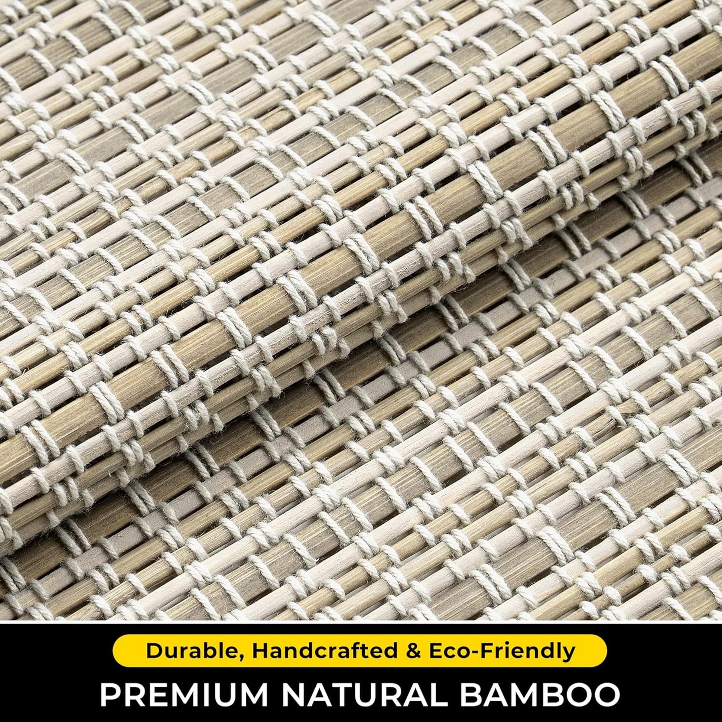 UNISHADES Cordless Bamboo Roman Shades for Windows, Blinds Size (26.5" W ×48" H) Colour (Highfield Teak)