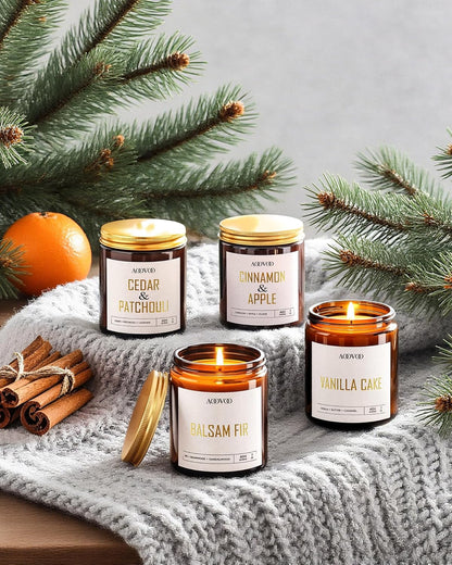 AOOVOO Coconut Vanilla Candles - 9 oz Scented Candles, Aromatherapy Candle, Soy Candle for Home Scented