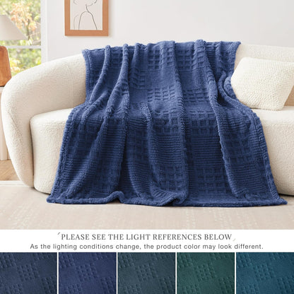 EXQ Home Fleece Throw Blanket for Couch or Bed - 3D Imitation Turtle Shell Jacquard Decorative Blankets - Cozy Soft Lightweight Fuzzy Flannel Blanket Suitable for All Seasons(50"×60",Beige)