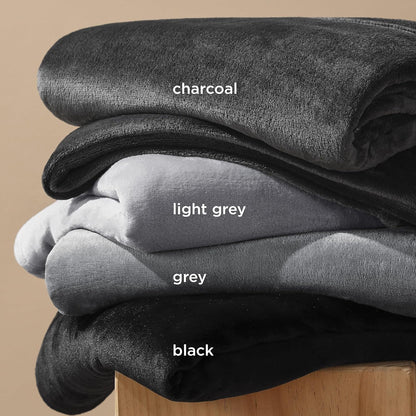 Bedsure GentleSoft Fleece Throw Blanket for Couch Grey - Lightweight Plush Fuzzy Cozy Soft Blankets and Throws for Sofa, Couch, Travel, Camping, 50x60 inches - Colors A