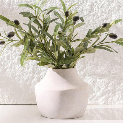 Mitt&Ditt Ceramic Flower Vase with Handles, 11 inch Tall Vase for Centerpieces, Large Decorative Terracotta Vases, Farmhouse Rustic Vases for Home Decor, Living Room, Table, Neutral