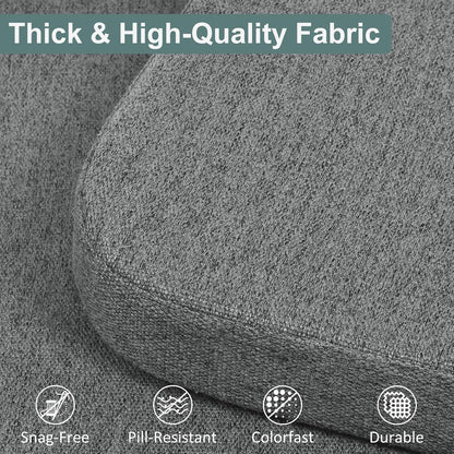Shinnwa Dining Chair Pads, Patented Design Memory Foam Kitchen Chair Cushions with Ties and Washable Cover, 17" x 16" x 2", Black