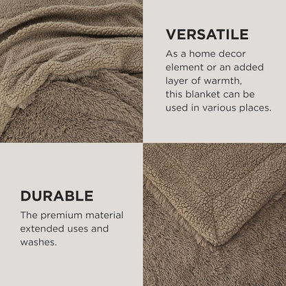 Bedsure GentleSoft Fluffy Fuzzy Faux Fur Throw Blanket for Couch, Soft Sherpa Fleece Cozy Gifts for Women, Plush Bed Blanket Room Decor for Men, Thick Warm Minky Teen Gifts Winter Bedding