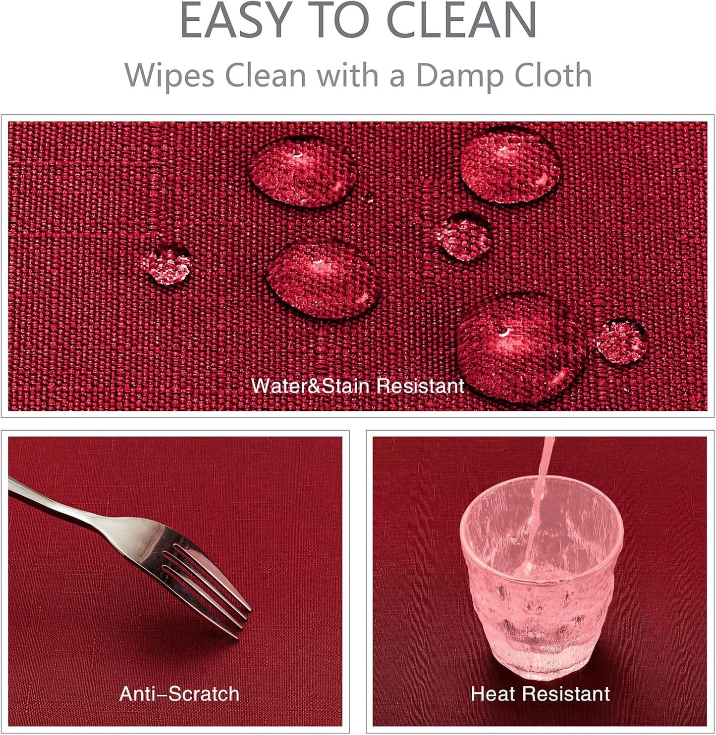 Veblandy Rectangle Tablecloth Waterproof Linen Textured Table Cloth Stain and Wrinkle Resistant Washable, Decorative Fabric Table Cover for Dining, Party and Camping (Sage Green, 52 * 70)