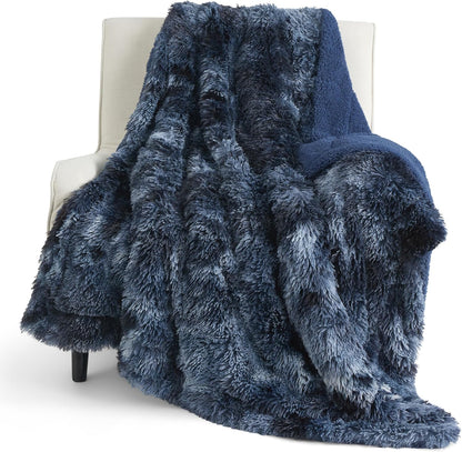 Bedsure GentleSoft Fluffy Fuzzy Faux Fur Throw Blanket for Couch, Soft Sherpa Fleece Cozy Gifts for Women, Plush Bed Blanket Room Decor for Men, Thick Warm Minky Teen Gifts Winter Bedding