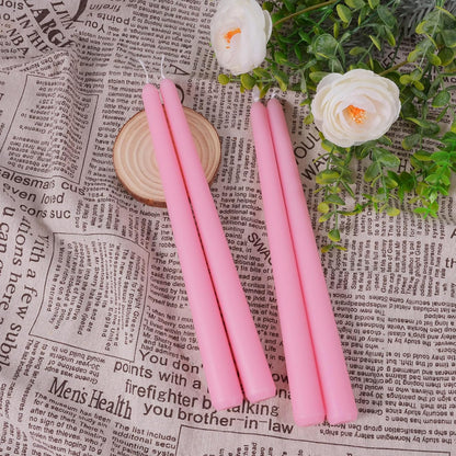 Viyffo Taper Candles, 10 Inch, 4 Pack, Olive Glow – Unscented, Dripless & Smokeless Design, Up to 8 Hour Burn – Long Tall Taper Candlesticks for Wedding, Dinner & Home Decor