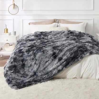 Bedsure GentleSoft Fluffy Fuzzy Faux Fur Throw Blanket for Couch, Soft Sherpa Fleece Cozy Gifts for Women, Plush Bed Blanket Room Decor for Men, Thick Warm Minky Teen Gifts Winter Bedding
