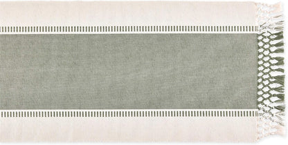 DII Dobby Stripe Woven Table Runner, 13x72-inch, French Blue