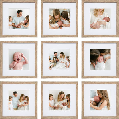 Sheffield Home 9 Piece Gallery Wall Frame Set, 11x14 in. matted to 8x10 in. (Matte Black)