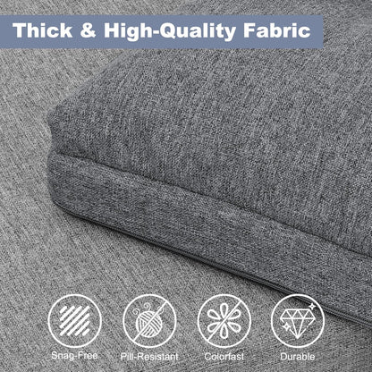 baibu 40 Inch Dual-Layer Patent Design Memory Foam Bench Cushion, Non-Slip Indoor Bench Cushion Standard Size Foam Pad with Machine Washable Cover (Dark Grey, 40x16x3in)