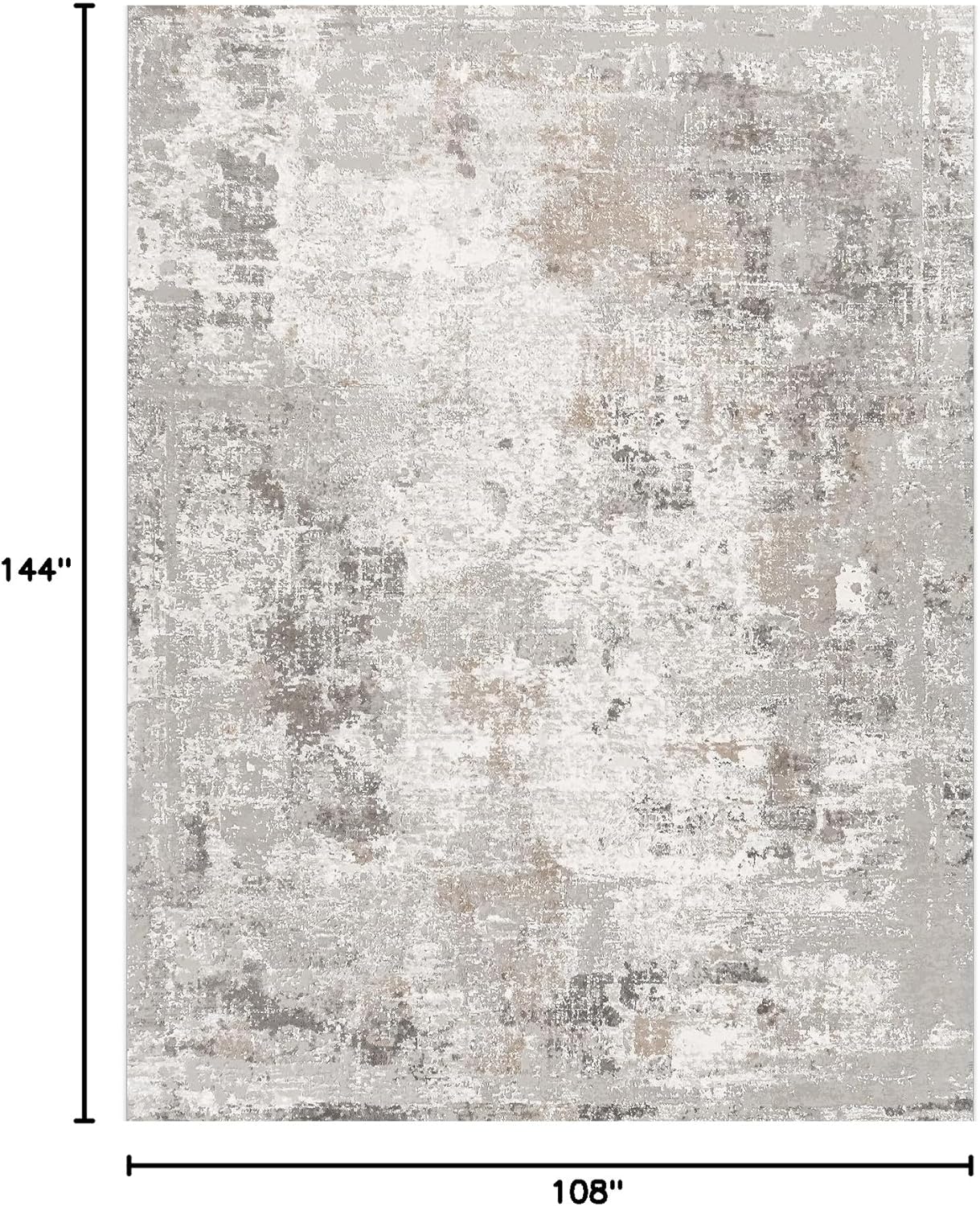 2x3 Washable Non-Slip Area Rug - Soft Low Pile Throw Rug for Kitchen Entryway Bedroom - Modern Indoor Door Mat with Rubber Backing (Beige Grey) - Colors B
