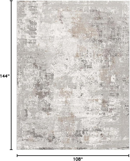 2x3 Washable Non-Slip Area Rug - Soft Low Pile Throw Rug for Kitchen Entryway Bedroom - Modern Indoor Door Mat with Rubber Backing (Beige Grey) - Colors B