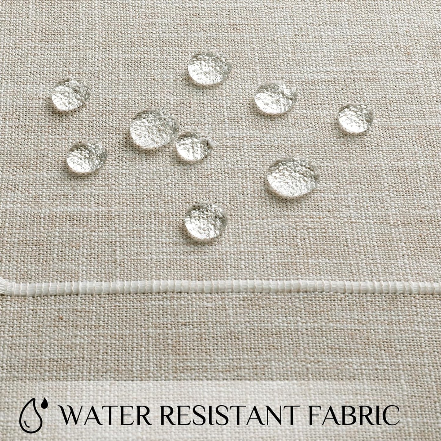 Softalker Outdoor Tablecloth Rectangle, Waterproof Linen Cotton Farmhouse Table Cloths with Tassel, Heavy Weight Wrinkle Free Boho Table Cover for Picnic Camping Dining - 55 x 70 Inch, Coffee Lines