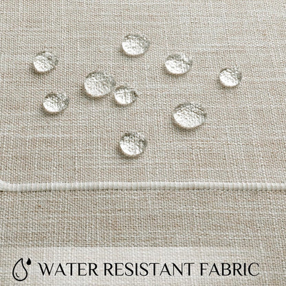 Softalker Outdoor Tablecloth Rectangle, Waterproof Linen Cotton Farmhouse Table Cloths with Tassel, Heavy Weight Wrinkle Free Boho Table Cover for Picnic Camping Dining - 55 x 70 Inch, Coffee Lines