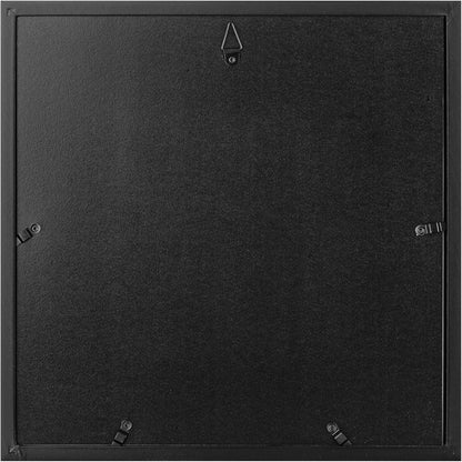 Gallery Perfect 12x12 Picture Frames, 9 Piece Set with Real Glass Cover for 8x8 Photos With Mat, Picture Frames Collage Wall Decor for Gallery Wall, Home Decor, Black