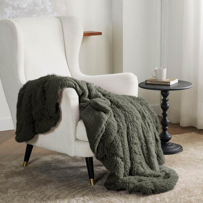 Bedsure GentleSoft Fluffy Fuzzy Faux Fur Throw Blanket for Couch, Soft Sherpa Fleece Cozy Gifts for Women, Plush Bed Blanket Room Decor for Men, Thick Warm Minky Teen Gifts Winter Bedding