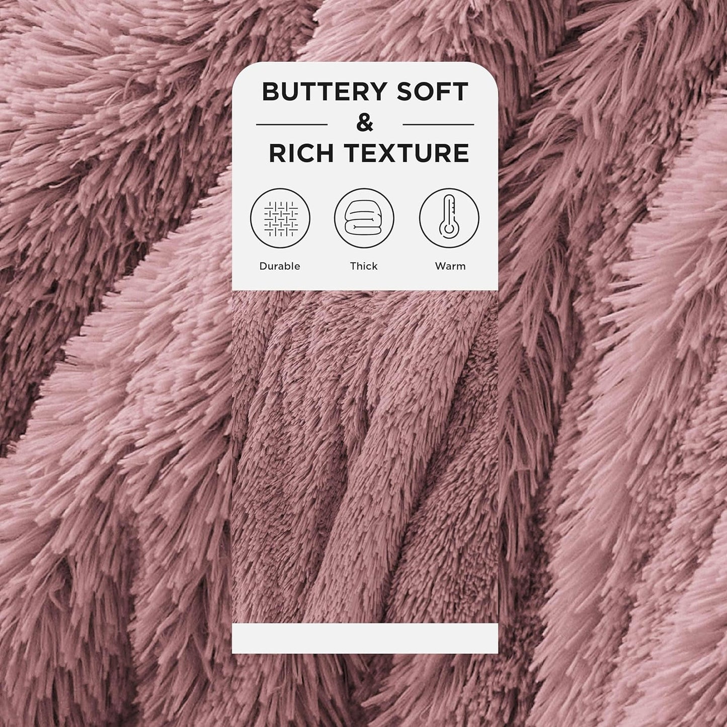 Bedsure GentleSoft Fluffy Fuzzy Faux Fur Throw Blanket for Couch, Soft Sherpa Fleece Cozy Gifts for Women, Plush Bed Blanket Room Decor for Men, Thick Warm Minky Teen Gifts Winter Bedding