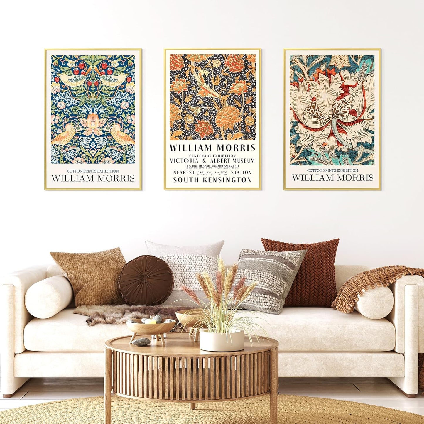 upsimples 24x36 Poster Frame Black 3 Pack, Scratch-Proof Picture Frames 24 x 36 for Photo Gallery - Slide-In Strips, Horizontal or Vertical Wall Mounting