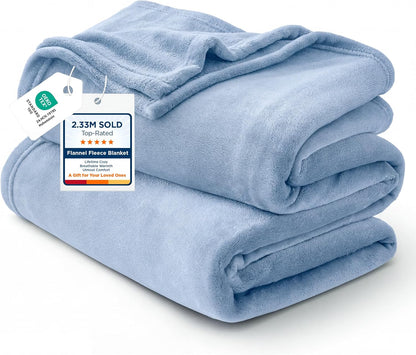 Bedsure GentleSoft Fleece Throw Blanket for Couch Grey - Lightweight Plush Fuzzy Cozy Soft Blankets and Throws for Sofa, Couch, Travel, Camping, 50x60 inches - Colors B