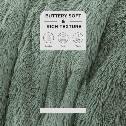 Bedsure GentleSoft Fluffy Fuzzy Faux Fur Throw Blanket for Couch, Soft Sherpa Fleece Cozy Gifts for Women, Plush Bed Blanket Room Decor for Men, Thick Warm Minky Teen Gifts Winter Bedding