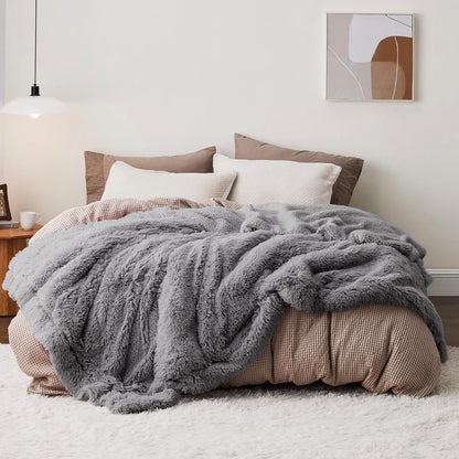 Bedsure GentleSoft Fluffy Fuzzy Faux Fur Throw Blanket for Couch, Soft Sherpa Fleece Cozy Gifts for Women, Plush Bed Blanket Room Decor for Men, Thick Warm Minky Teen Gifts Winter Bedding