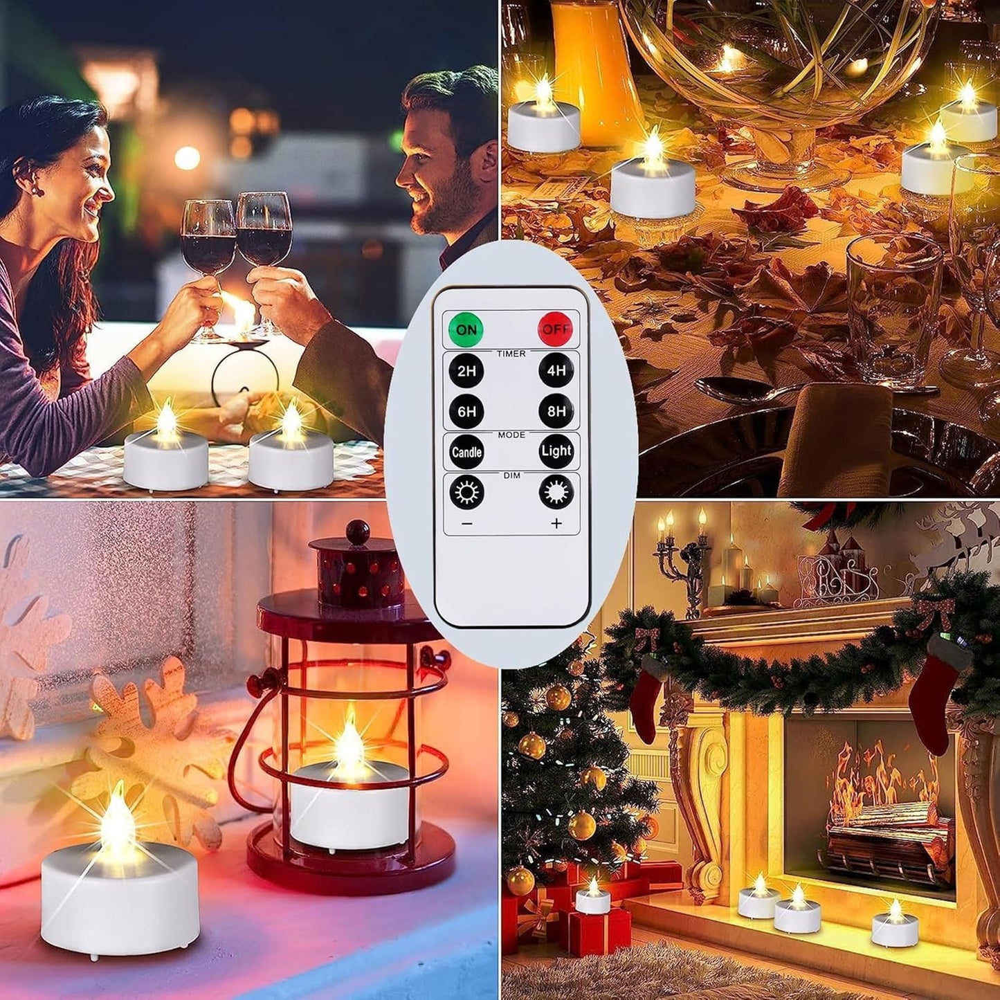 Battery Operated LED Tea Lights: 24PACK Flameless Votive Candles Lamp Realistic and Bright Flickering Holiday Gift Long Lasting 200Hours for Seasonal & Festival Celebration Warm White