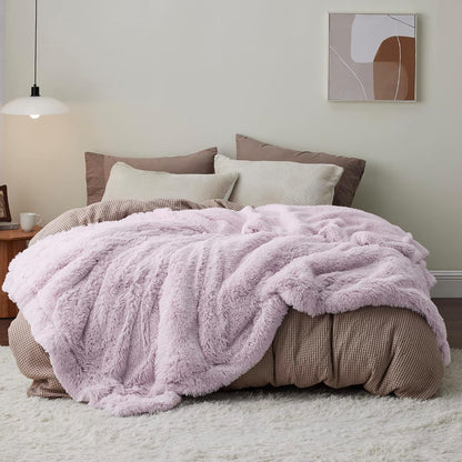 Bedsure GentleSoft Fluffy Fuzzy Faux Fur Throw Blanket for Couch, Soft Sherpa Fleece Cozy Gifts for Women, Plush Bed Blanket Room Decor for Men, Thick Warm Minky Teen Gifts Winter Bedding