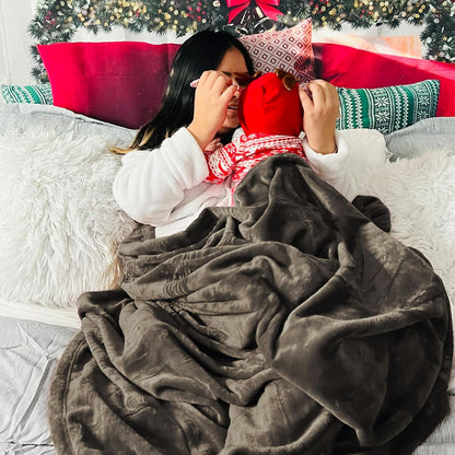 Bedsure GentleSoft Fleece Throw Blanket for Couch Grey - Lightweight Plush Fuzzy Cozy Soft Blankets and Throws for Sofa, Couch, Travel, Camping, 50x60 inches - Colors A