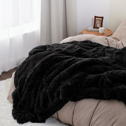 Bedsure GentleSoft Fluffy Fuzzy Faux Fur Throw Blanket for Couch, Soft Sherpa Fleece Cozy Gifts for Women, Plush Bed Blanket Room Decor for Men, Thick Warm Minky Teen Gifts Winter Bedding