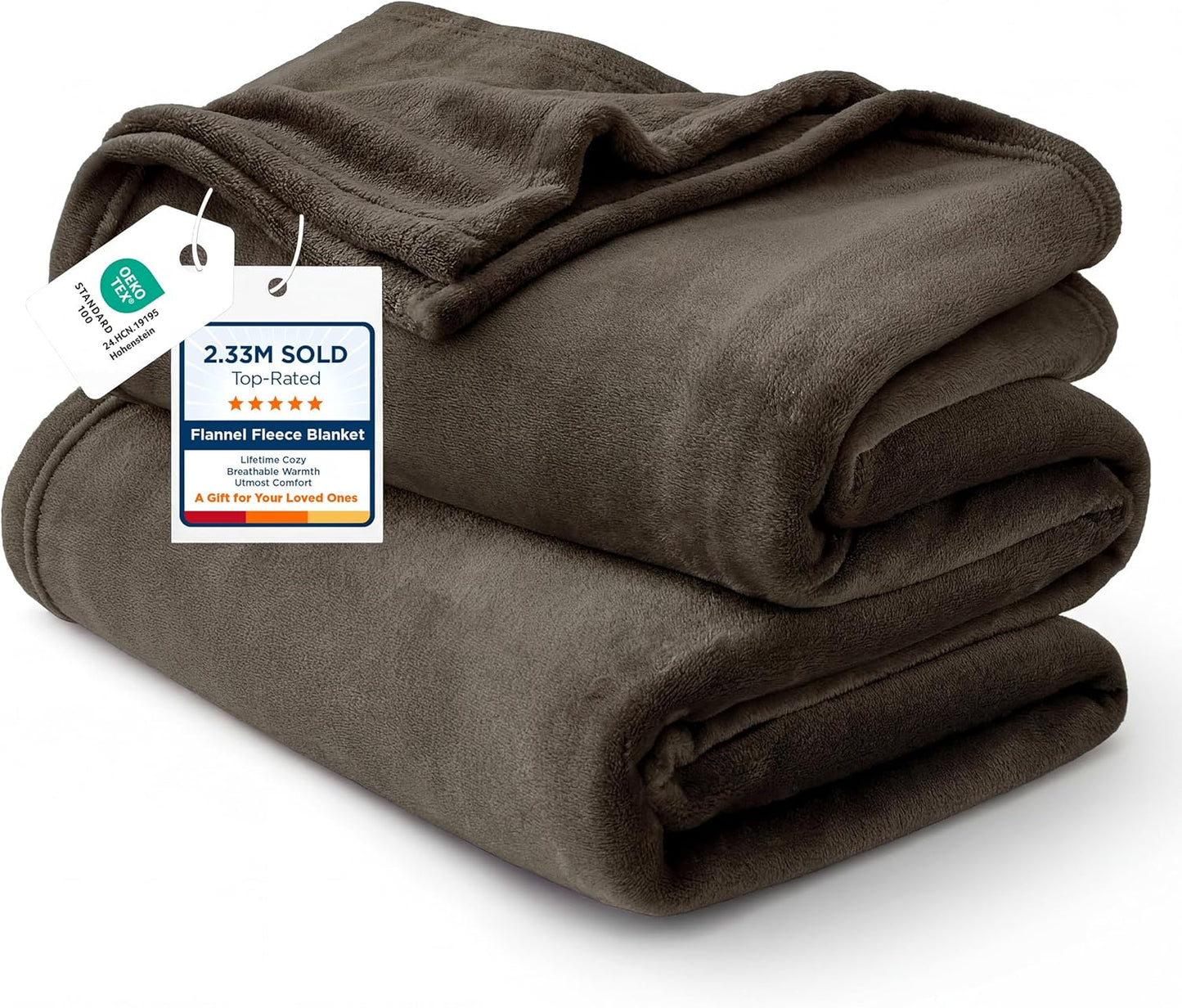 Bedsure GentleSoft Fleece Throw Blanket for Couch Grey - Lightweight Plush Fuzzy Cozy Soft Blankets and Throws for Sofa, Couch, Travel, Camping, 50x60 inches - Colors A