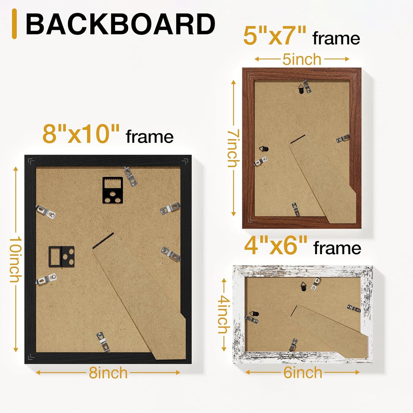Vittanly 15 Pack Picture Frames Collage Wall Decor for Mounting or Tabletop Display, Gallery Frame Set for Family, Multi Sizes Including 3pcs 8x10, 6pcs 5x7, 6pcs 4x6, Black