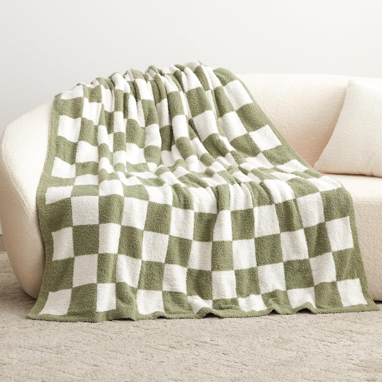 EXQ Home Fleece Throw Blanket for Couch or Bed - 3D Imitation Turtle Shell Jacquard Decorative Blankets - Cozy Soft Lightweight Fuzzy Flannel Blanket Suitable for All Seasons(50"×60",Beige)