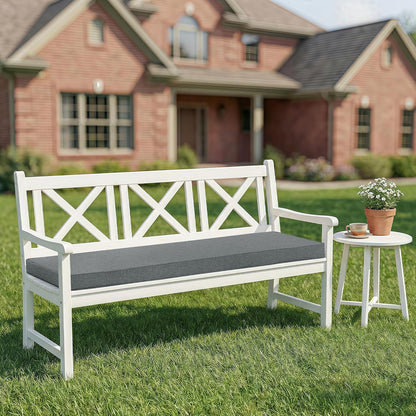 Outdoor Bench Cushion, Water-Resistant & Fade-Resistant, Porch Swing Cushions with Ties, Patio Furniture Seat Pads for Garden Loveseat Settee, Removable Cover Non-Slip Bottom, 48 x 16 Inch, Natural