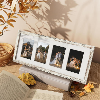 Vittanly 11x14 Collage Picture Frame, Displays 5Pcs 4x6 Pictures with Mat or 1Pcs 11x14 without Mat for Wall Mounting, Picture Frames Collage Wall Decor in Black, 1 Pack