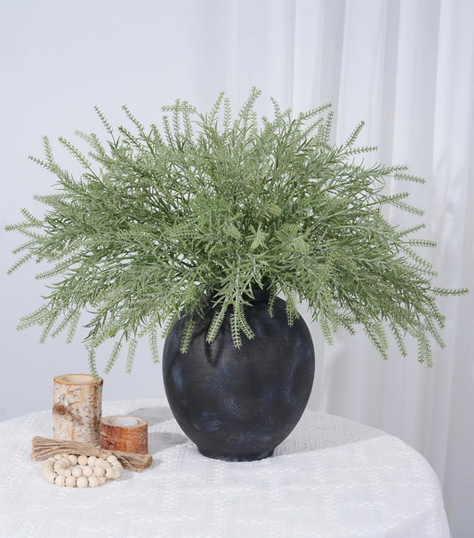 HyeFlora 5PCS Artificial Eucalyptus Leaves Stem Plants for Spring Decor, 32.7 inch Fake Leaves Greenery Branches Green Shrubs Silk Faux Foliage DIY Stems for Festival Home Kitchen Farmhouse(Green)