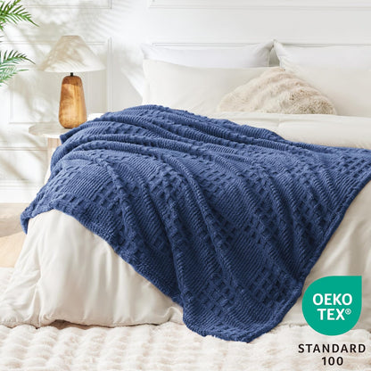 EXQ Home Fleece Throw Blanket for Couch or Bed - 3D Imitation Turtle Shell Jacquard Decorative Blankets - Cozy Soft Lightweight Fuzzy Flannel Blanket Suitable for All Seasons(50"×60",Beige)