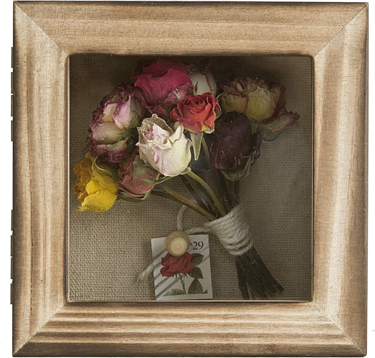 Freezing point Shadow Box Frame 8x8 Shadow Boxes Display Case with Linen Back Memorabilia Awards Medals Bouquet Photos Picture Badge Wedding Memory Box for Keepsakes Carbonized Small Pin Board