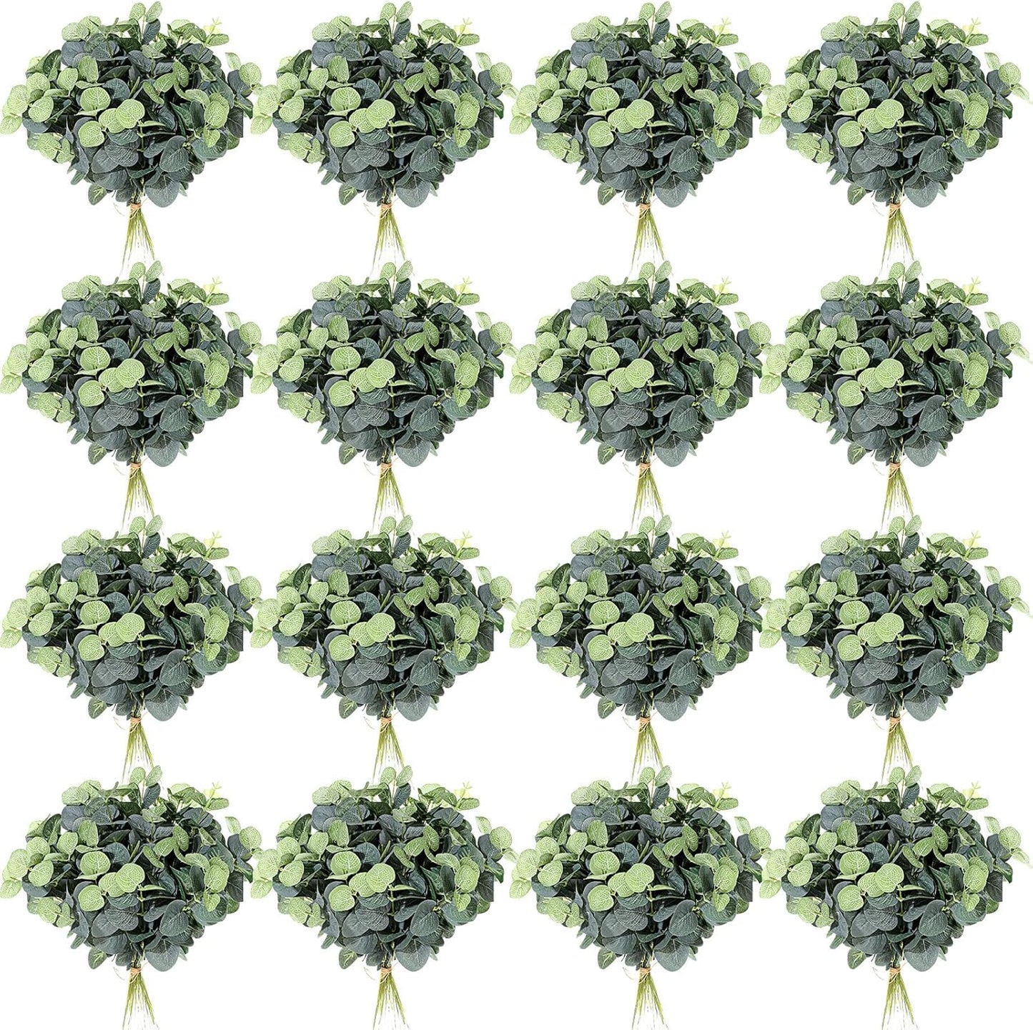 Tigeen 200 Pcs Artificial Eucalyptus Stems Tall 11.8 Inch Tall Faux Eucalyptus Branches Fake Greenery Plants Stems for Vase Home Party Wedding Decorations