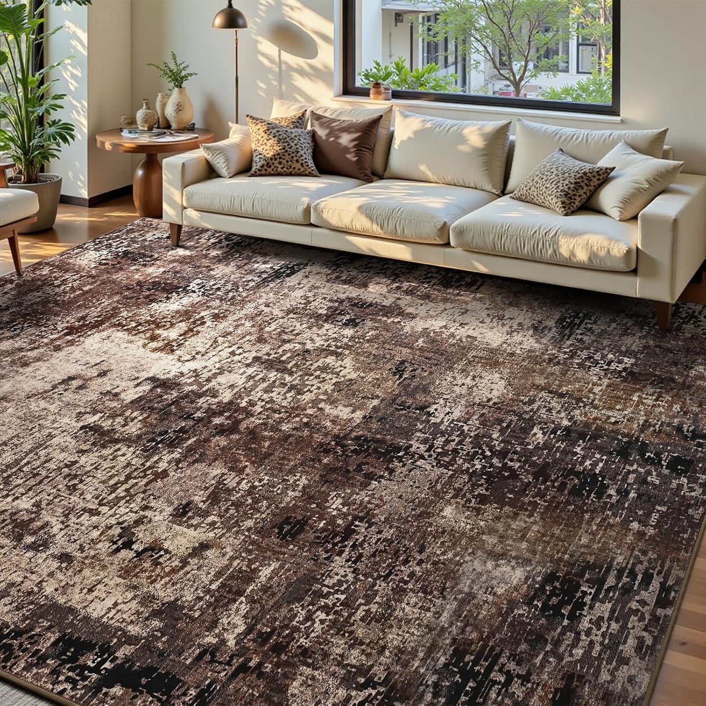 Ompaa 2x6 Rug Runners for Hallways Kitchen Runner Rug Non Slip Washable Grey Long Runner Rugs with Rubber Backing Soft Abstract Carpet Runner for Hallways, Kitchen, Bedroom, Bathroom, Entryway - Colors A