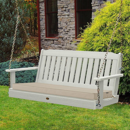 Outdoor Bench Cushions 48 x 18 Inch Thick Waterproof Porch Swing Cushions with Tie Patio Furniture Chair Cushion Bench Pad 5 Year Color Fastness Backyard Seat Pads Navy