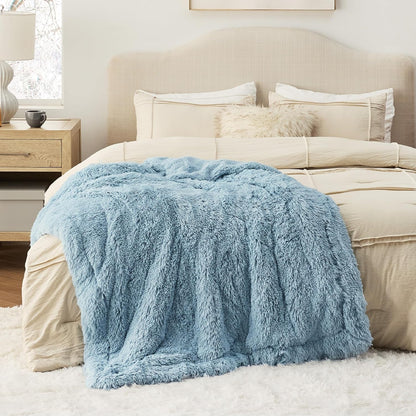 Bedsure GentleSoft Fluffy Fuzzy Faux Fur Throw Blanket for Couch, Soft Sherpa Fleece Cozy Gifts for Women, Plush Bed Blanket Room Decor for Men, Thick Warm Minky Teen Gifts Winter Bedding