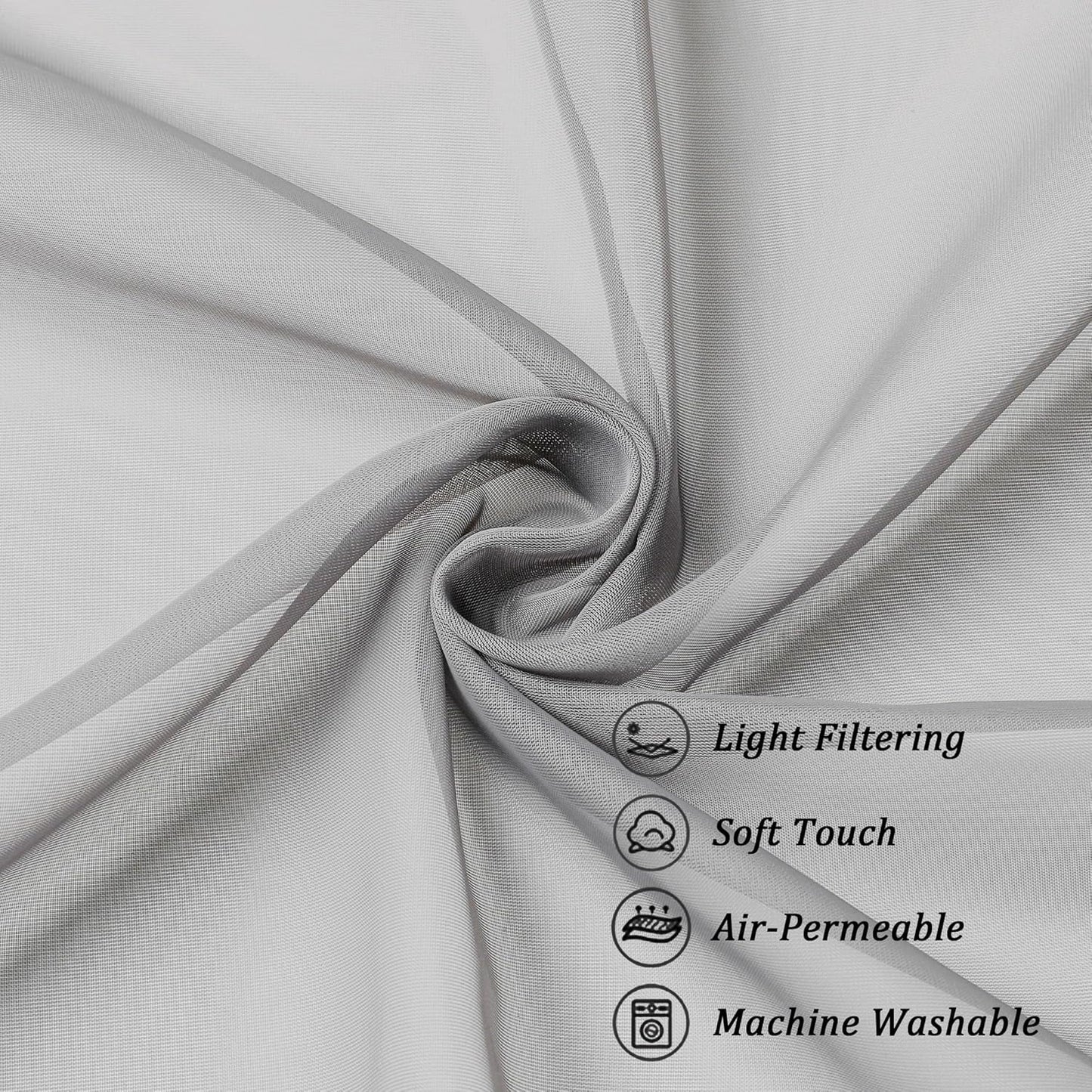 Chyhomenyc Sheer White Valances for Windows 2 Pack, Small Window Curtains for Living Room Bathroom Cafe Laundry Basement, Modern Top Dual Rod Pocket Voile Curtain, 42W x 14L inches, White - Colors B