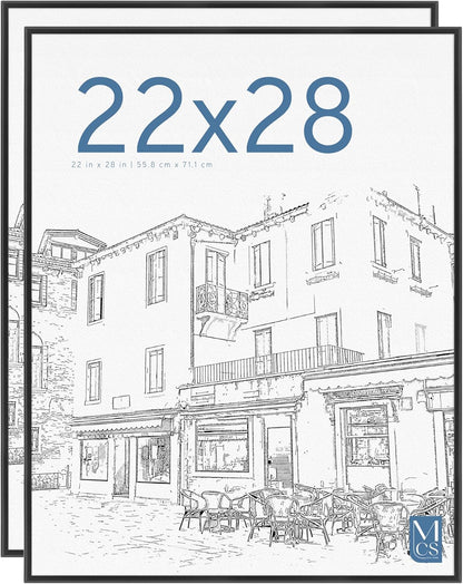 MCS Original Poster Frame 24x36 Black Lightweight Vertical & Horizontal Wall Hanging Large Picture Frame for Posters, Art Prints & Gallery Wall (6-Pack)