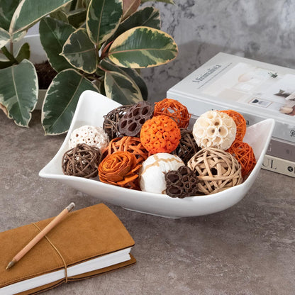 ANDALUCA Black & White Decorative Balls Bowl Filler Bag with Orbs, Balls (Black)