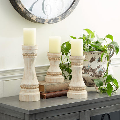 Deco 79 Metal Abstract Decorative Candle Holder Mushroom Inspired Candle Stand, Set of 2 Candlestick Holder 11", 14"H, Gold