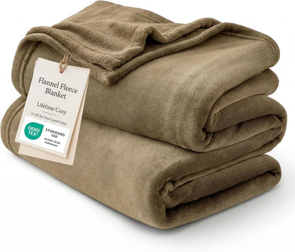 Bedsure GentleSoft Fleece Throw Blanket for Couch Grey - Lightweight Plush Fuzzy Cozy Soft Blankets and Throws for Sofa, Couch, Travel, Camping, 50x60 inches - Colors B