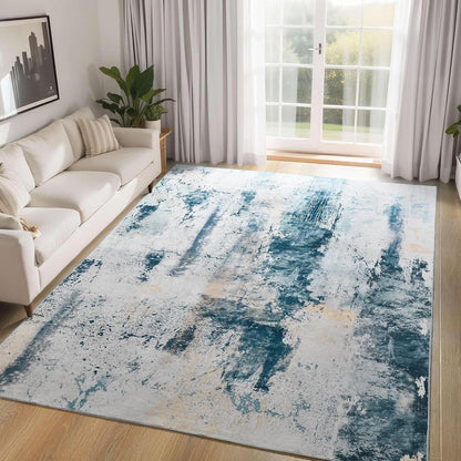 Ompaa 2x6 Rug Runners for Hallways Kitchen Runner Rug Non Slip Washable Grey Long Runner Rugs with Rubber Backing Soft Abstract Carpet Runner for Hallways, Kitchen, Bedroom, Bathroom, Entryway - Colors B