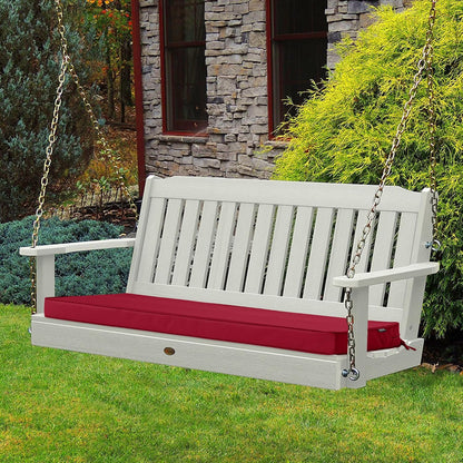 Outdoor Bench Cushions 48 x 18 Inch Thick Waterproof Porch Swing Cushions with Tie Patio Furniture Chair Cushion Bench Pad 5 Year Color Fastness Backyard Seat Pads Navy